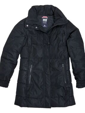 HELLY HANSEN Coat Black Insulated Winter Puffer Parka Jacket Womens Small